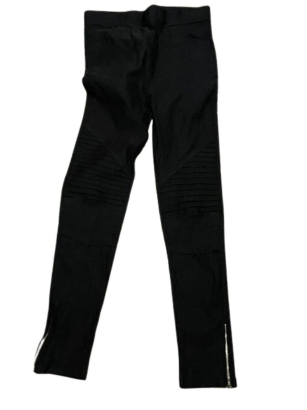 BLACK LEGGING WITH ZIPPER ANKLES SIZE M